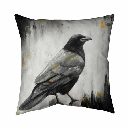 FONDO 26 x 26 in. Crow Bird-Double Sided Print Indoor Pillow FO2801036